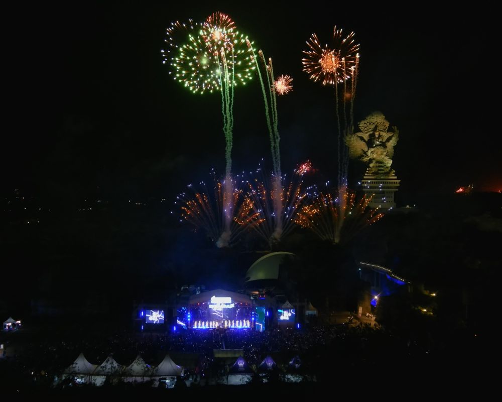 Spectacular Fireworks di Bali Countdown 2024