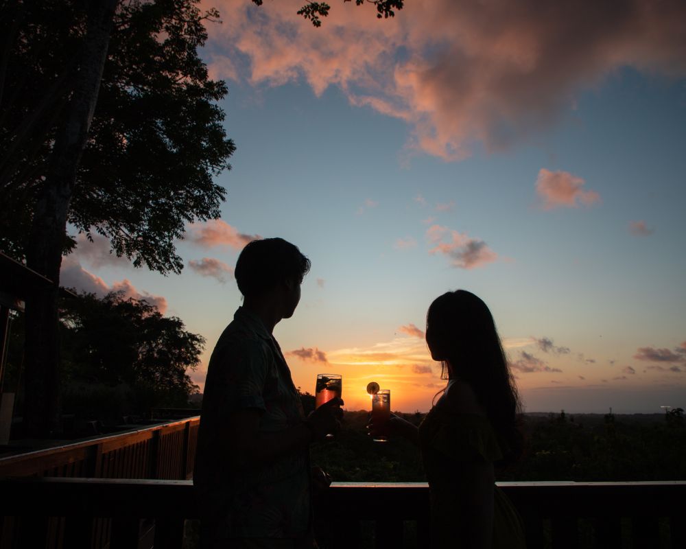 Stunning sunset at Jendela Bali Restaurant