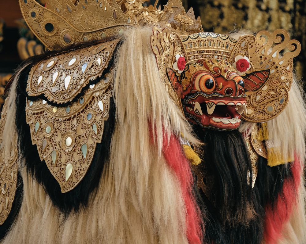 Barong Ket dance performance in Plaza Wisnu at GWK Cultural Park