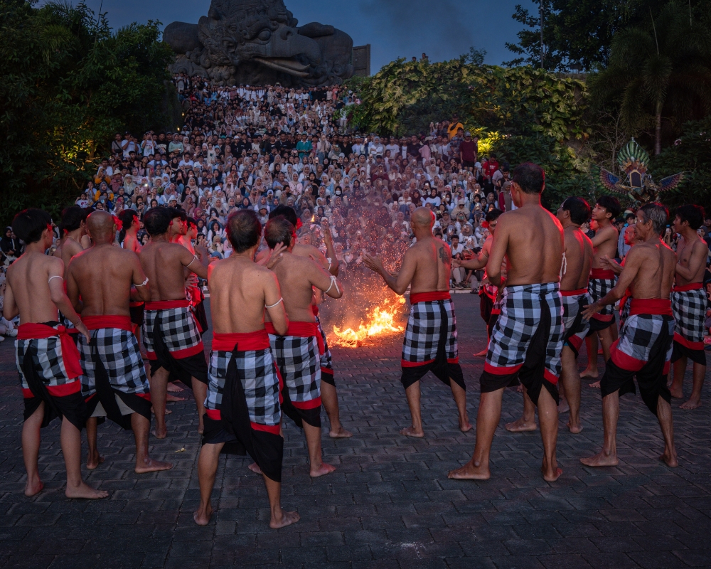 Kecak Garuda Wisnu Kencana dance at GWK Cultural Park